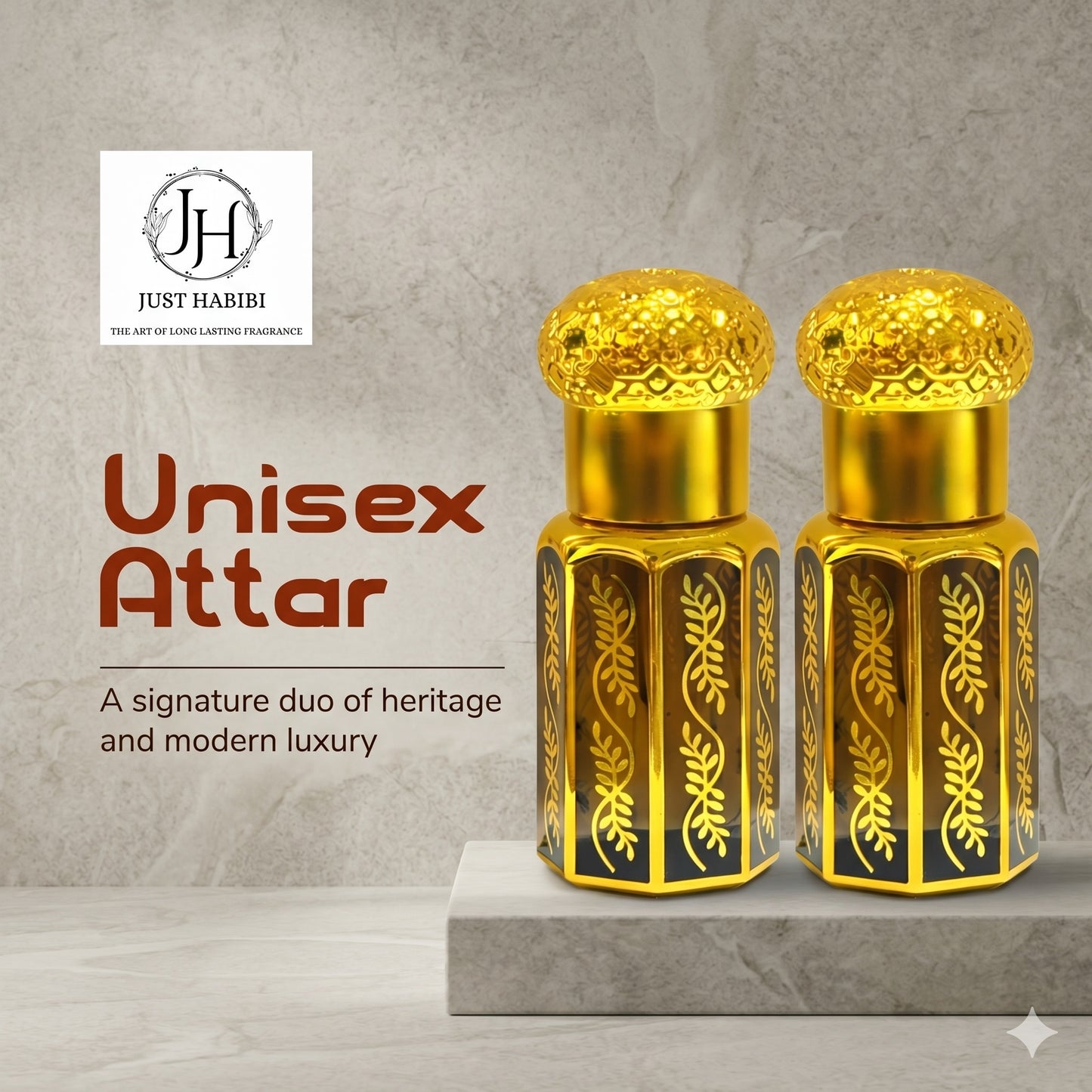 Luxury Arabic Attar Combo Set – Shaikh Oud & Marjaan (Premium Long-Lasting Concentrated Perfume Oil)