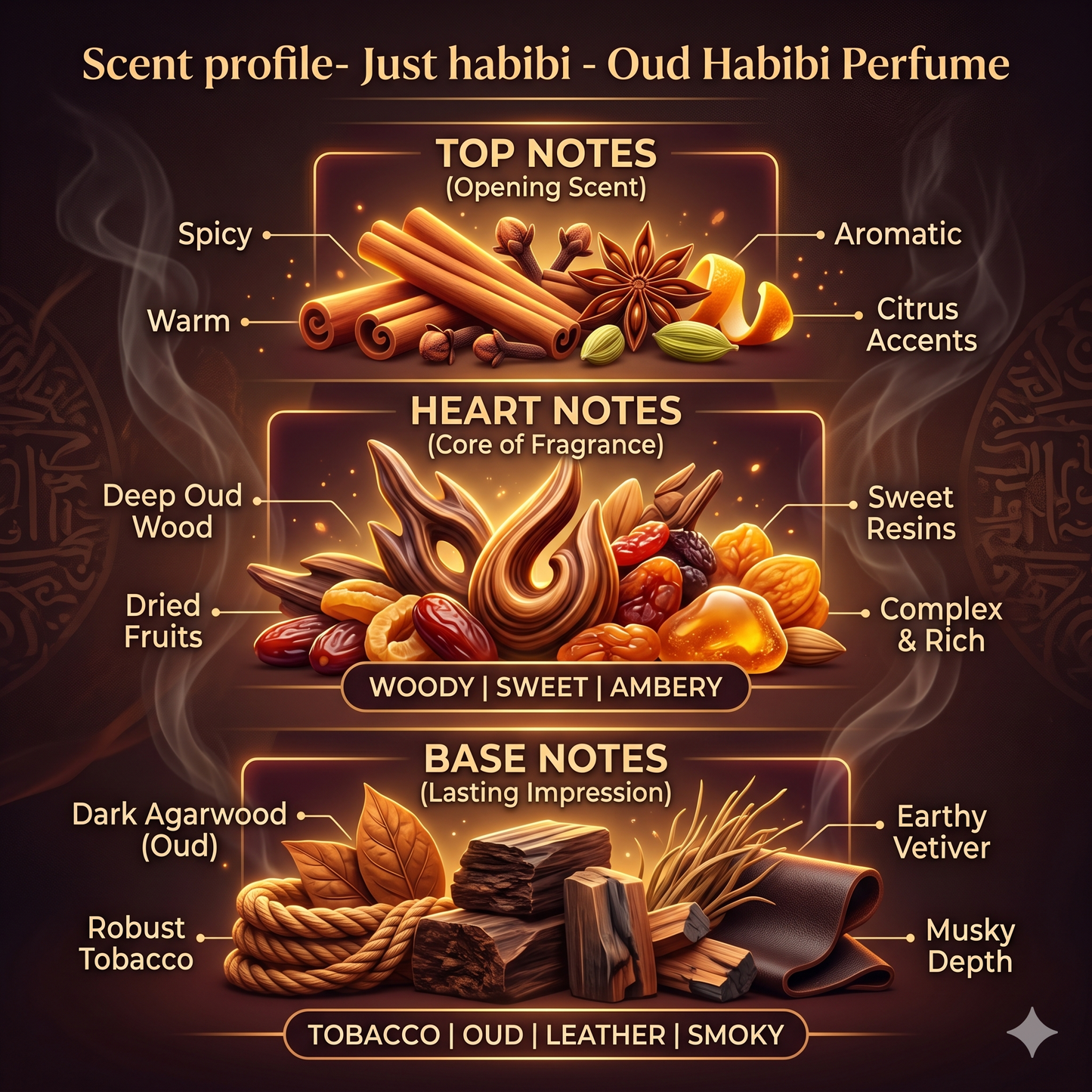 Just Habibi™  | Oud Habibi-Him Perfume: Crowned in smoke, cloaked in oud.