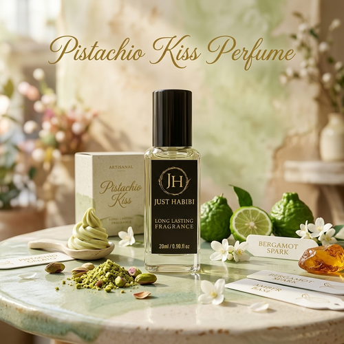 PISTACHIO KISS PERFUME–  Sweet. Addictive. Irresistible.Just Habibi
