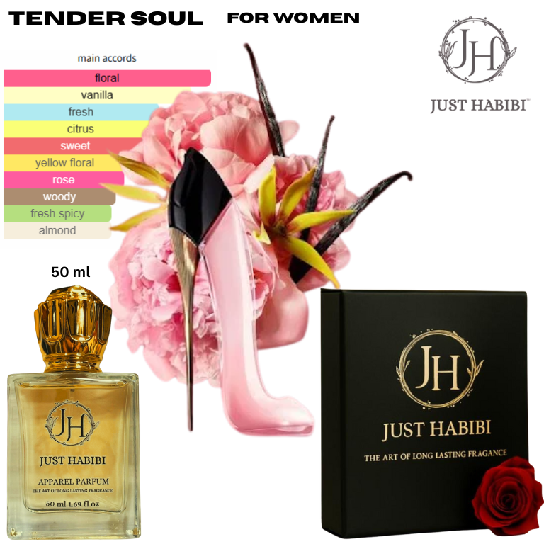 Just Habibi™️- TENDER SOUL PERFUME : softer and more playful than ever.