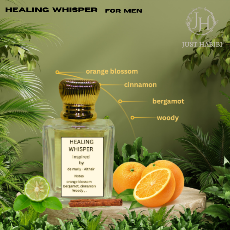 Just Habibi™ |HEALING WHISPER - PERFUME :  Whispers of the Heart, Bottled Fragrance.