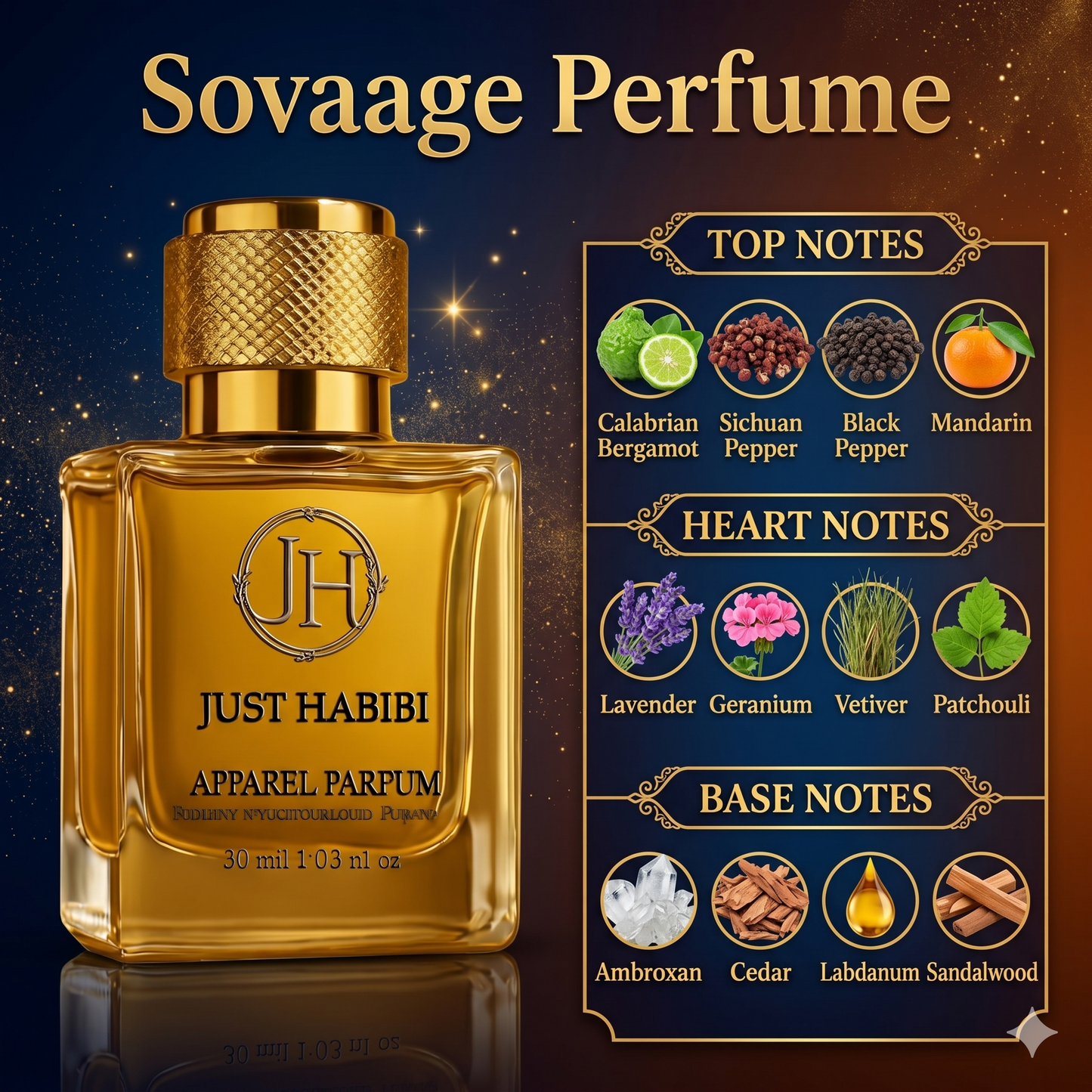 SOVAAGE PERFUME : Premium Fragrance- MEN-Just Habibi