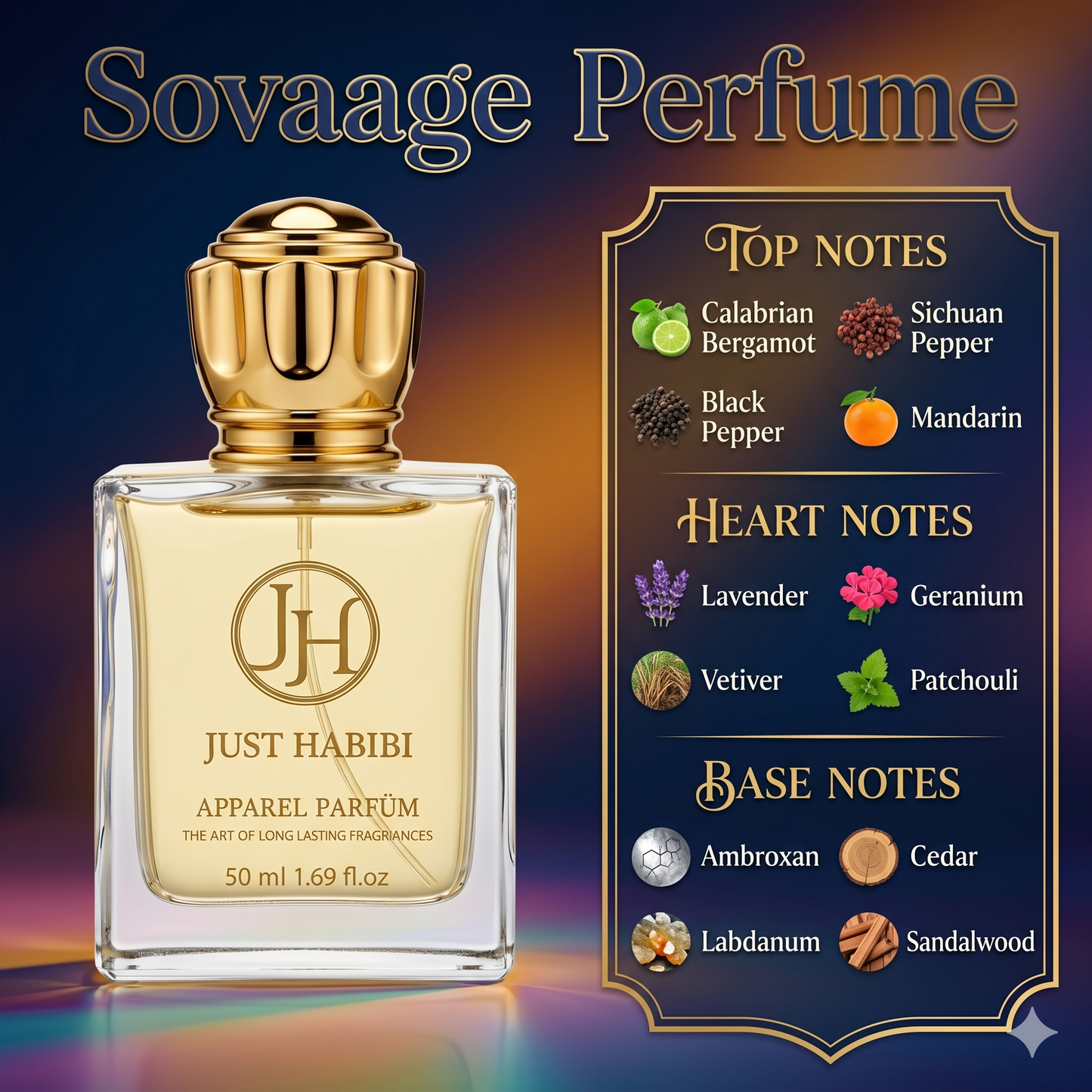 SOVAAGE PERFUME : Premium Fragrance- MEN-Just Habibi
